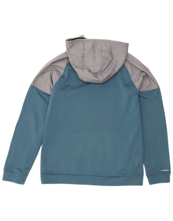 Felpa con cappuccio e zip per ragazzi Under Armour 13-14 anni XL Blu Colourblock