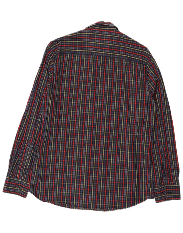 Camicia da uomo vestibilità regolare Engbers taglia 41/42 grande cotone a quadri multicolore
