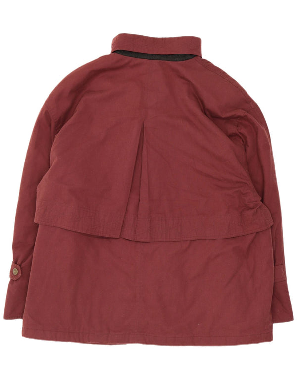 Cappotto vintage da donna oversize con giacca a vento UK 18 XL Borgogna in poliestere