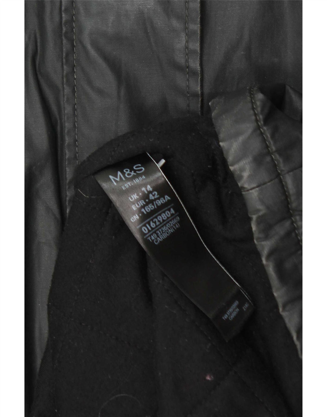 Giacca Parka cerata con cappuccio da donna Marks & Spencer UK 14 grande grigia