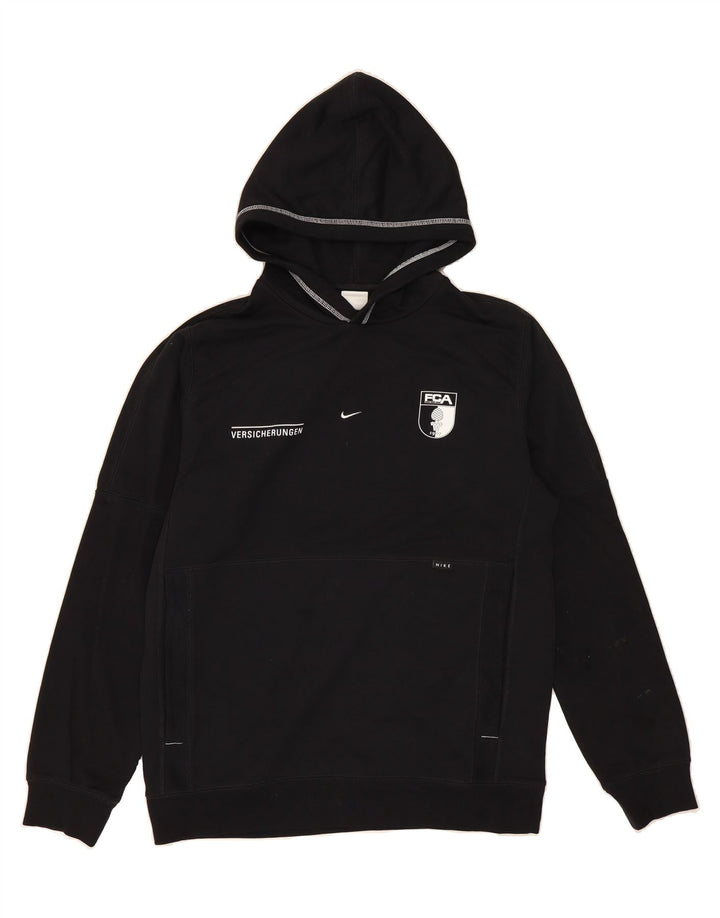 NIKE Mens Graphic Hoodie Jumper Medium Black Cotton Vintage Nike and Second-Hand Nike from Messina Hembry 