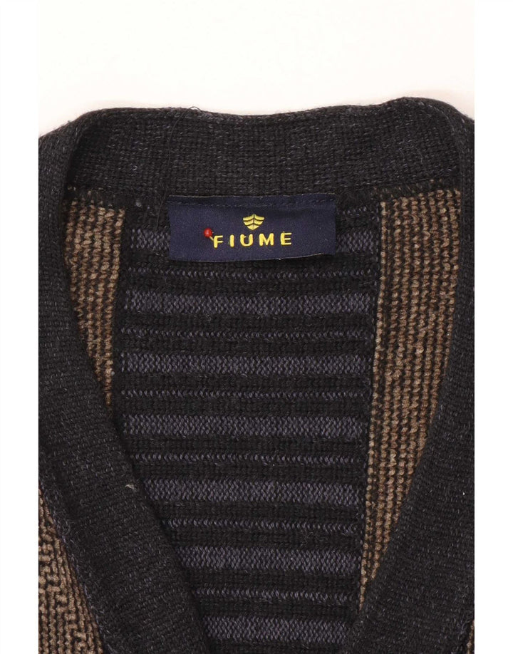 Maglione cardigan da uomo Fiume IT 50 Medio Blu Navy Argyle/Acrilico diamante