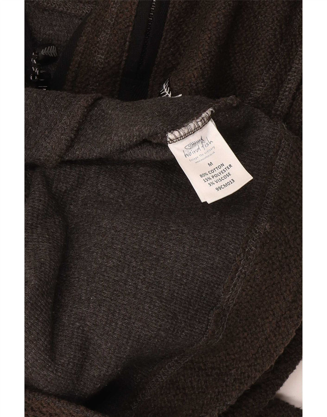 Felpa con collo con zip da uomo Weird Fish, cotone medio kaki