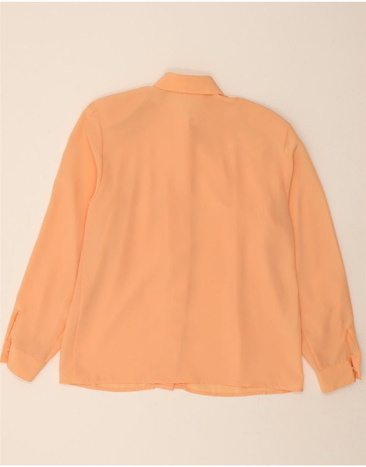 PATRICIA Womens Oversized Shirt Blouse UK 10 Small Orange Viscose Vintage Patricia and Second-Hand Patricia from Messina Hembry 