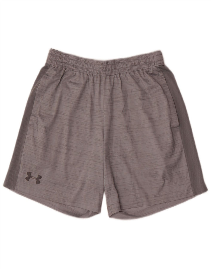 Pantaloncini sportivi Under Armour da uomo Heat Gear grigio medio chiazzato