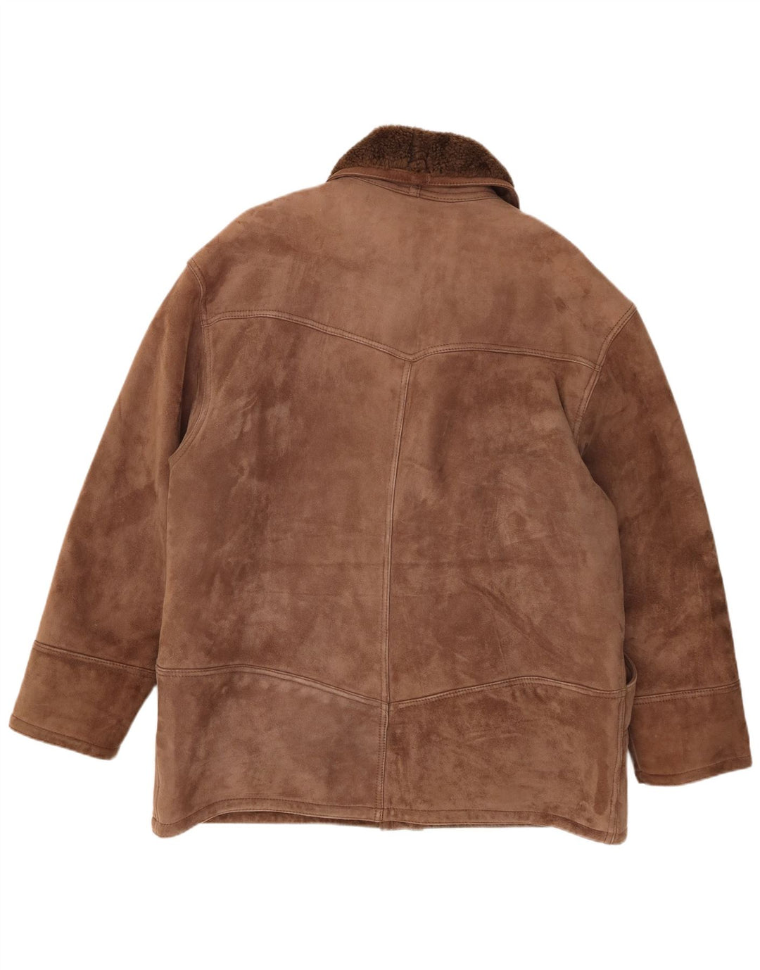 Giacca in shearling vintage da uomo IT 54 2XL Shearling marrone