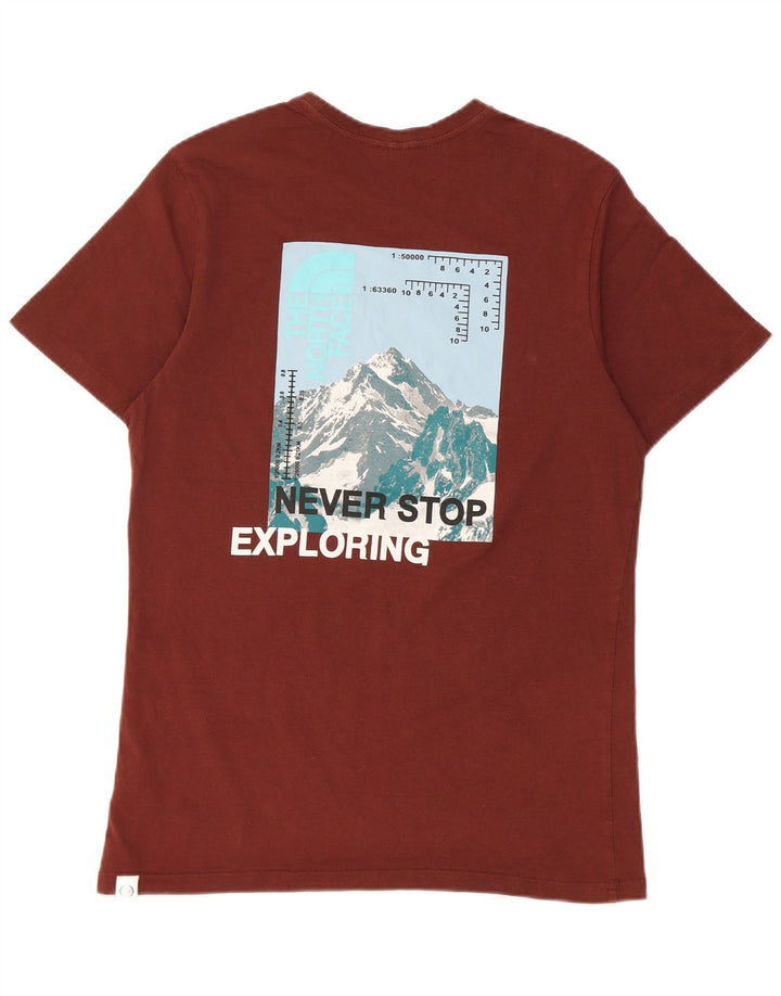 T-shirt grafica da uomo The North Face Top in cotone marrone medio