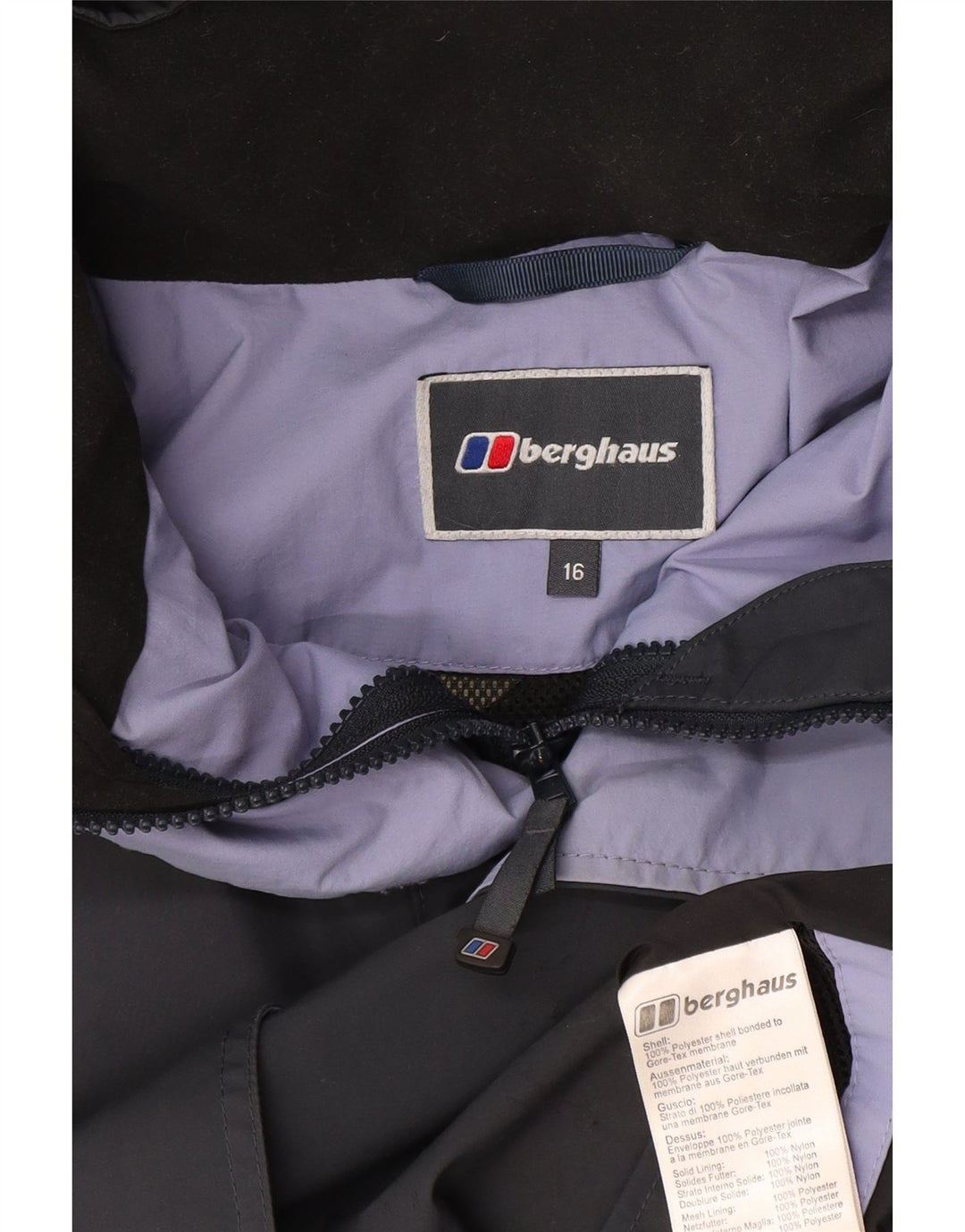 Giacca a vento oversize con cappuccio da donna Berghaus UK 16 Large Blu Navy