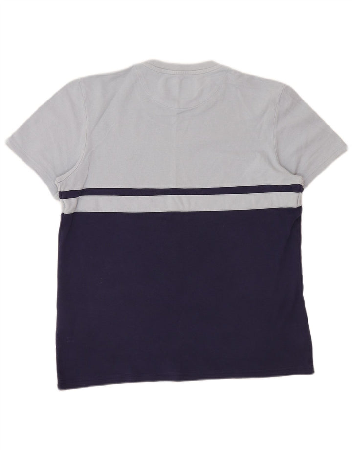 T-shirt da uomo Lyle & Scott Top in cotone color block medio blu navy