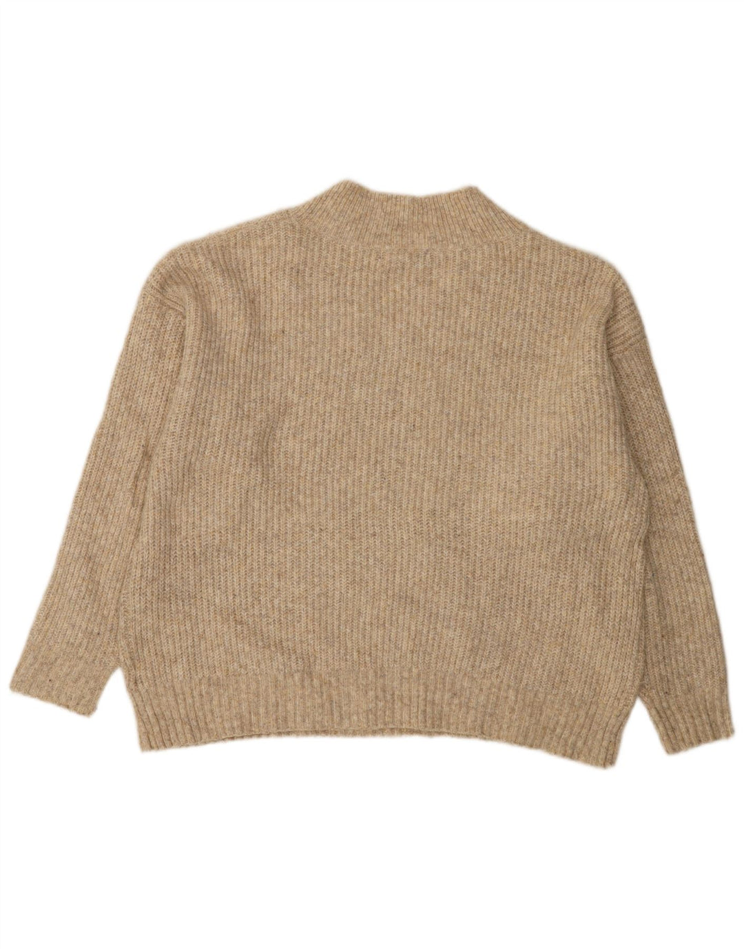 Maglione con scollo a V da donna Marks & Spencer UK 16 Grande beige screziato