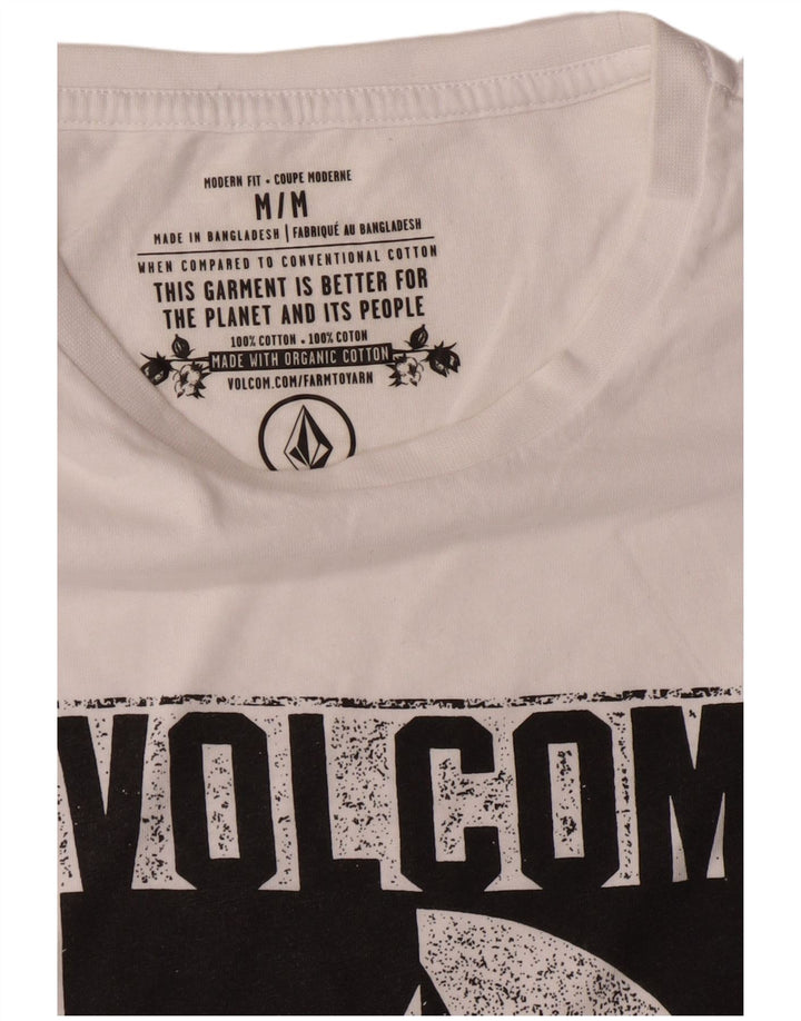 T-shirt grafica da uomo Volcom Modern Fit Top in cotone bianco medio
