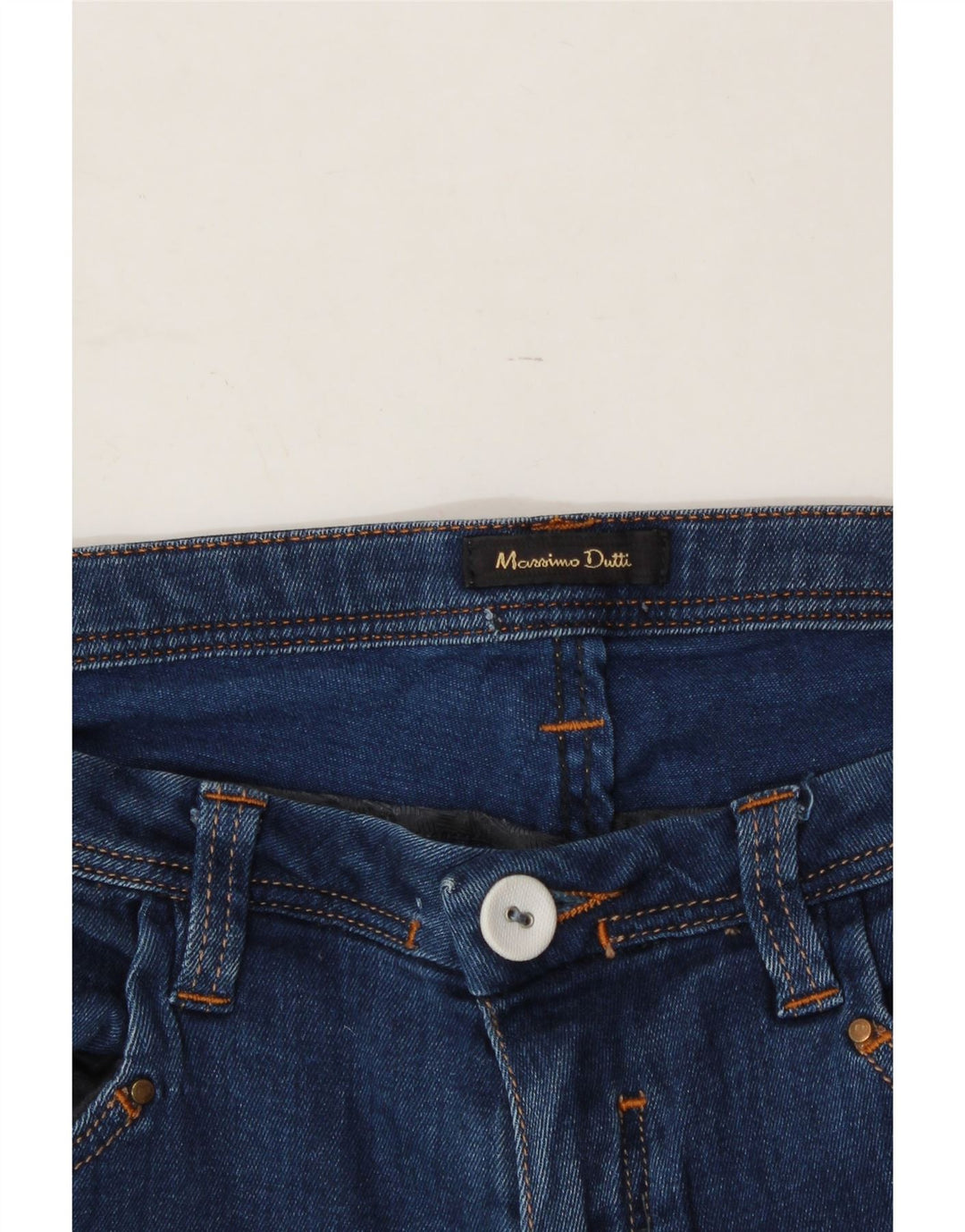 MASSIMO DUTTI Womens Slim Jeans W34 L26 Navy Blue Vintage Massimo Dutti and Second-Hand Massimo Dutti from Messina Hembry 