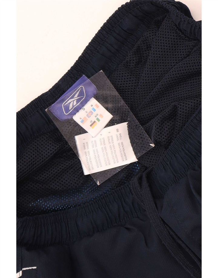 Pantaloni da tuta Reebok Capri da uomo, piccoli, in poliestere blu navy