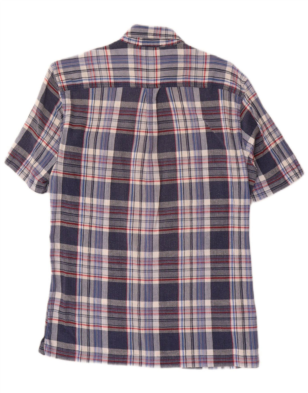 EDDIE BAUER Camicia da uomo a maniche corte vestibilità classica in cotone a quadri blu medio