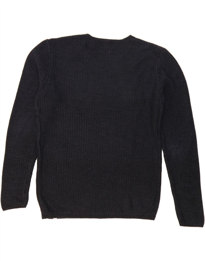 JACK & JONES Mens Crew Neck Jumper Sweater Medium Navy Blue Vintage Jack & Jones and Second-Hand Jack & Jones from Messina Hembry 