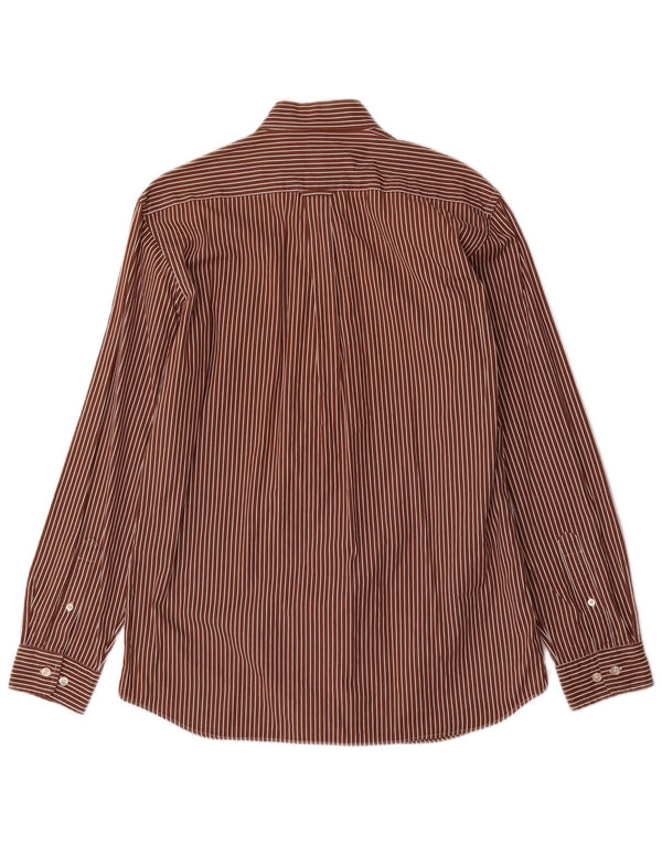 Camicia Gant da uomo vestibilità regolare in cotone a righe marrone medio