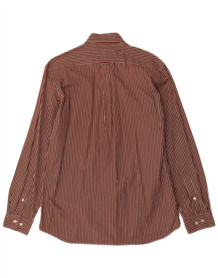 Camicia Gant da uomo vestibilità regolare in cotone a righe marrone medio