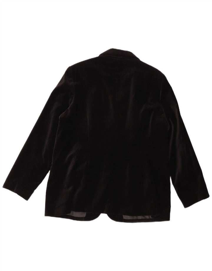 Giacca da donna blazer in velluto a 2 bottoni UK 22 3XL