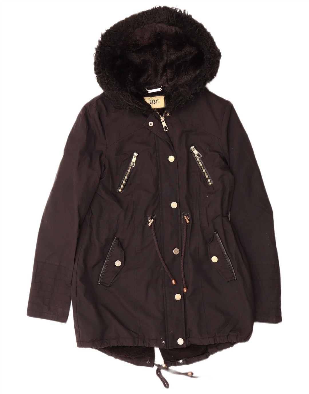 Giacca Parka con cappuccio da donna Lipsy UK 8 Small Poliestere nero