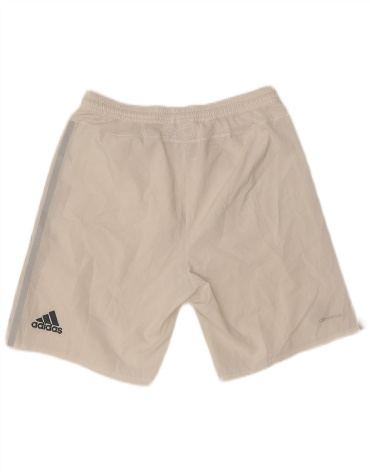 Pantaloncini sportivi Adidas Climacool da ragazzo 13-14 anni in poliestere bianco