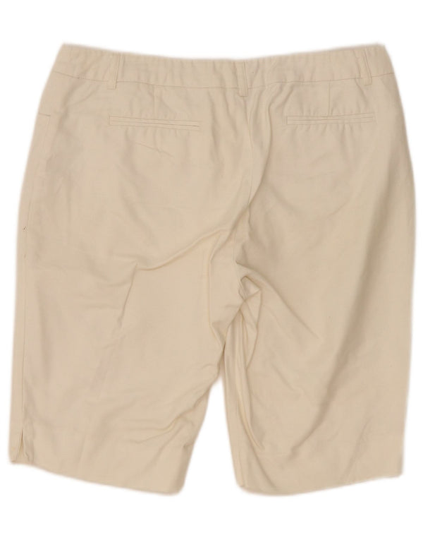 Bermuda da donna Laura Ashley US 10 Large W32 cotone bianco