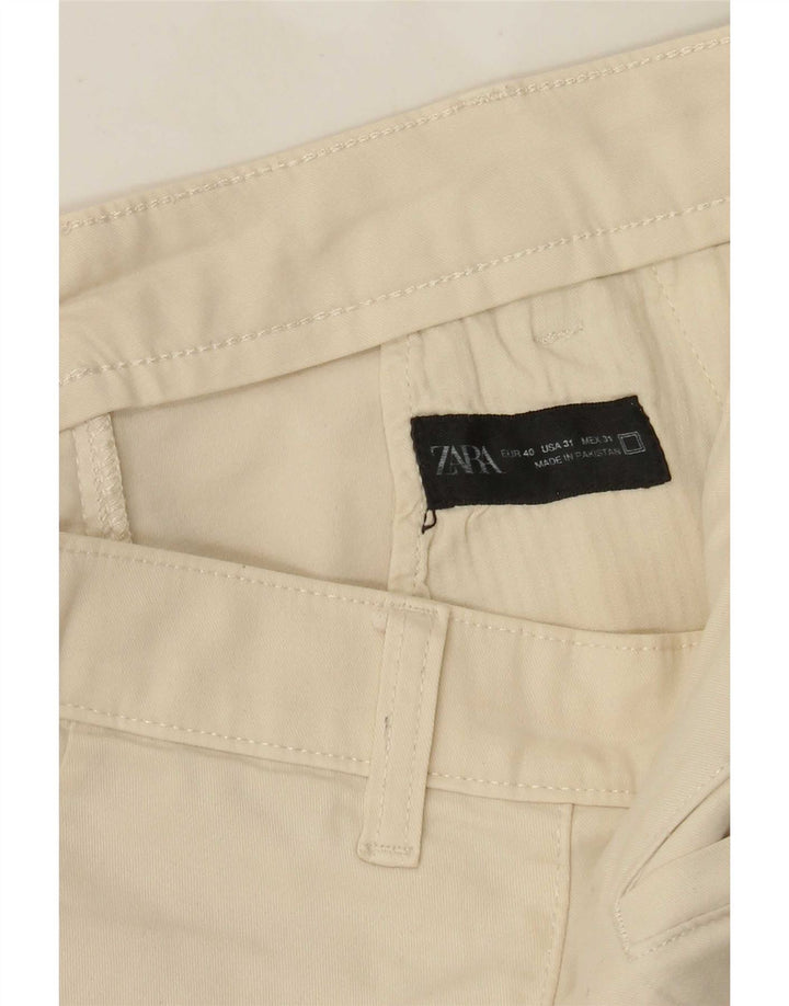 Pantaloni chino slim da uomo Zara EU 40 medi W31 L30 Beige