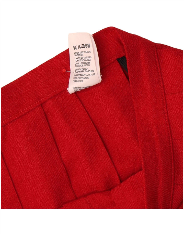 Gonna a pieghe Marks & Spencer da donna UK 16 Large W32 Poliestere rosso