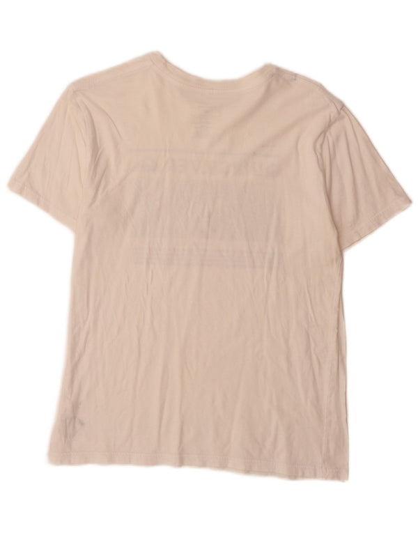 T-shirt grafica da donna Quiksilver Top UK 18 XL cotone bianco