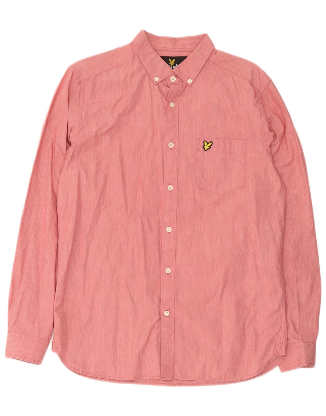 Camicia da uomo Lyle & Scott in cotone rosa medio