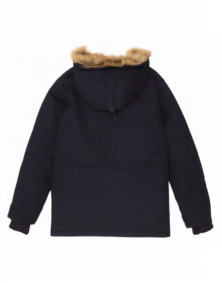 Giacca parka con cappuccio da uomo Superdry The Windparka UK 36 Small Blu Navy