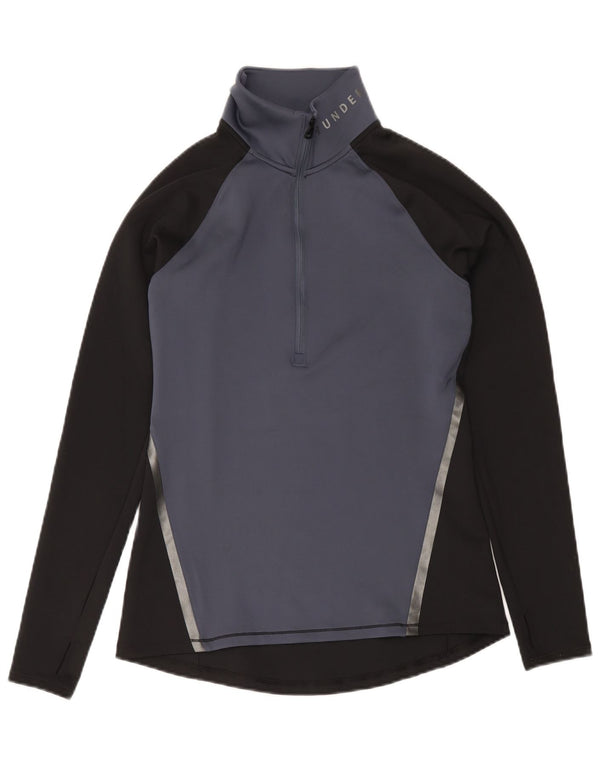 Top da tuta con grafica pullover da donna Under Armour UK 12 medio nero