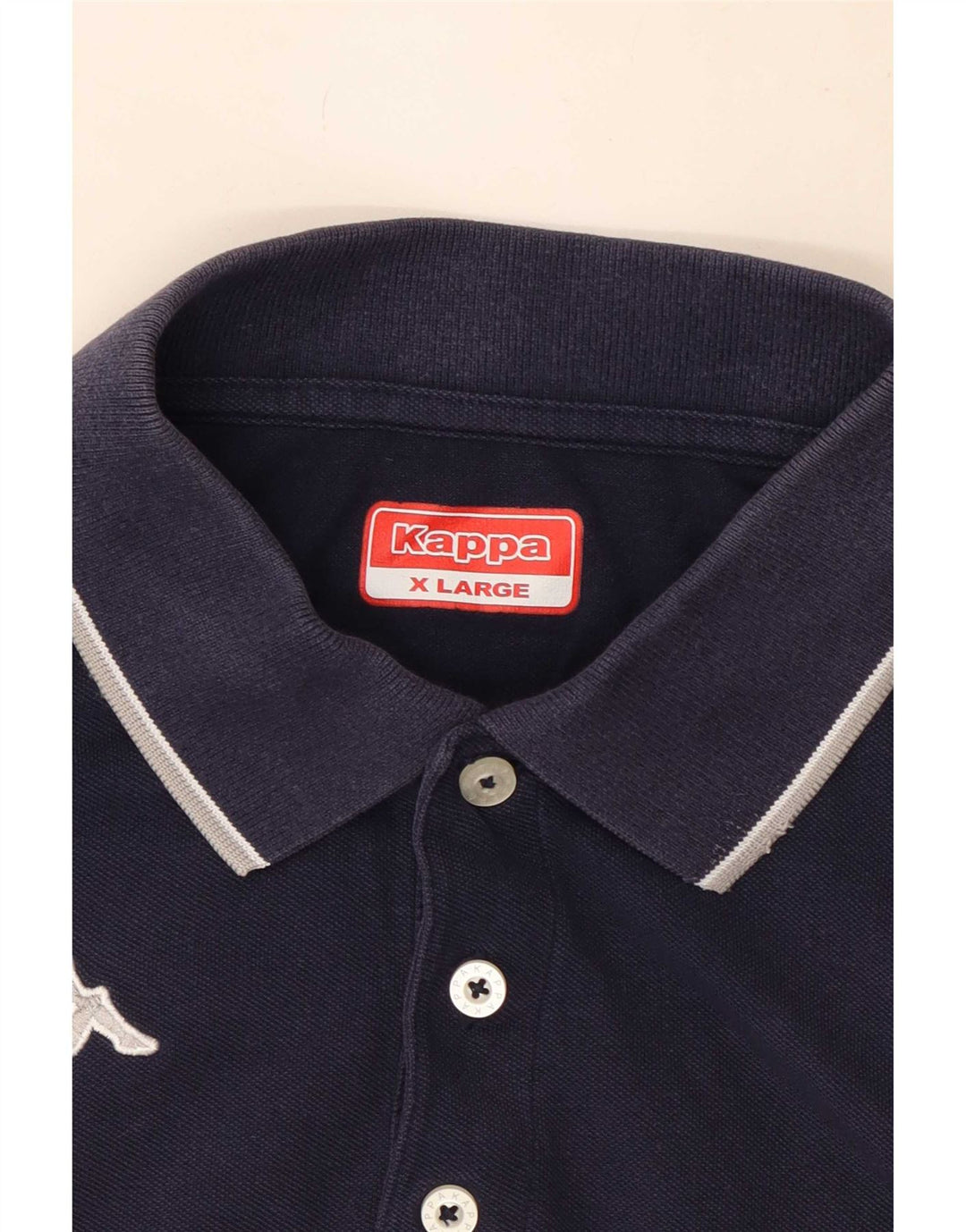 Polo Kappa da uomo XL a righe blu navy