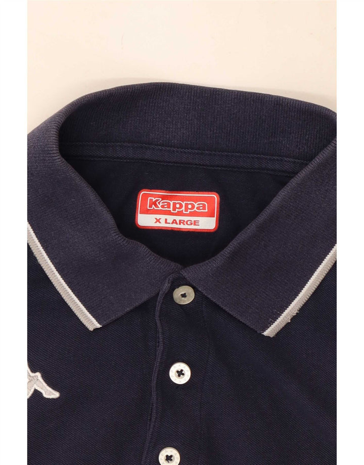 Polo Kappa da uomo XL a righe blu navy