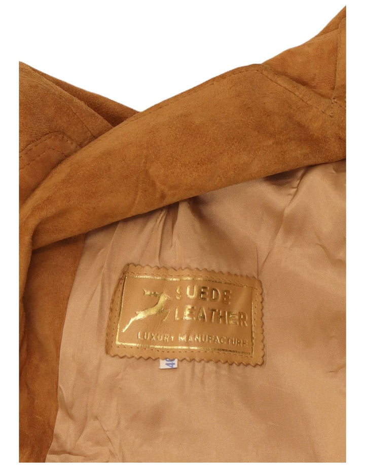 Giacca Donna Camoscio VINTAGE IT 46 Large Pelle Beige