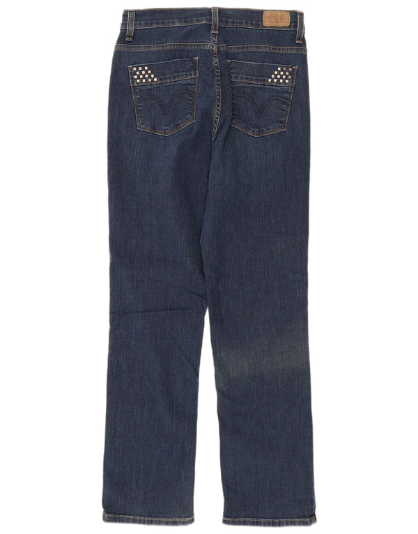 Levi's Donna 512 Jeans dritti US 10 Large W28 L29 Blu Navy