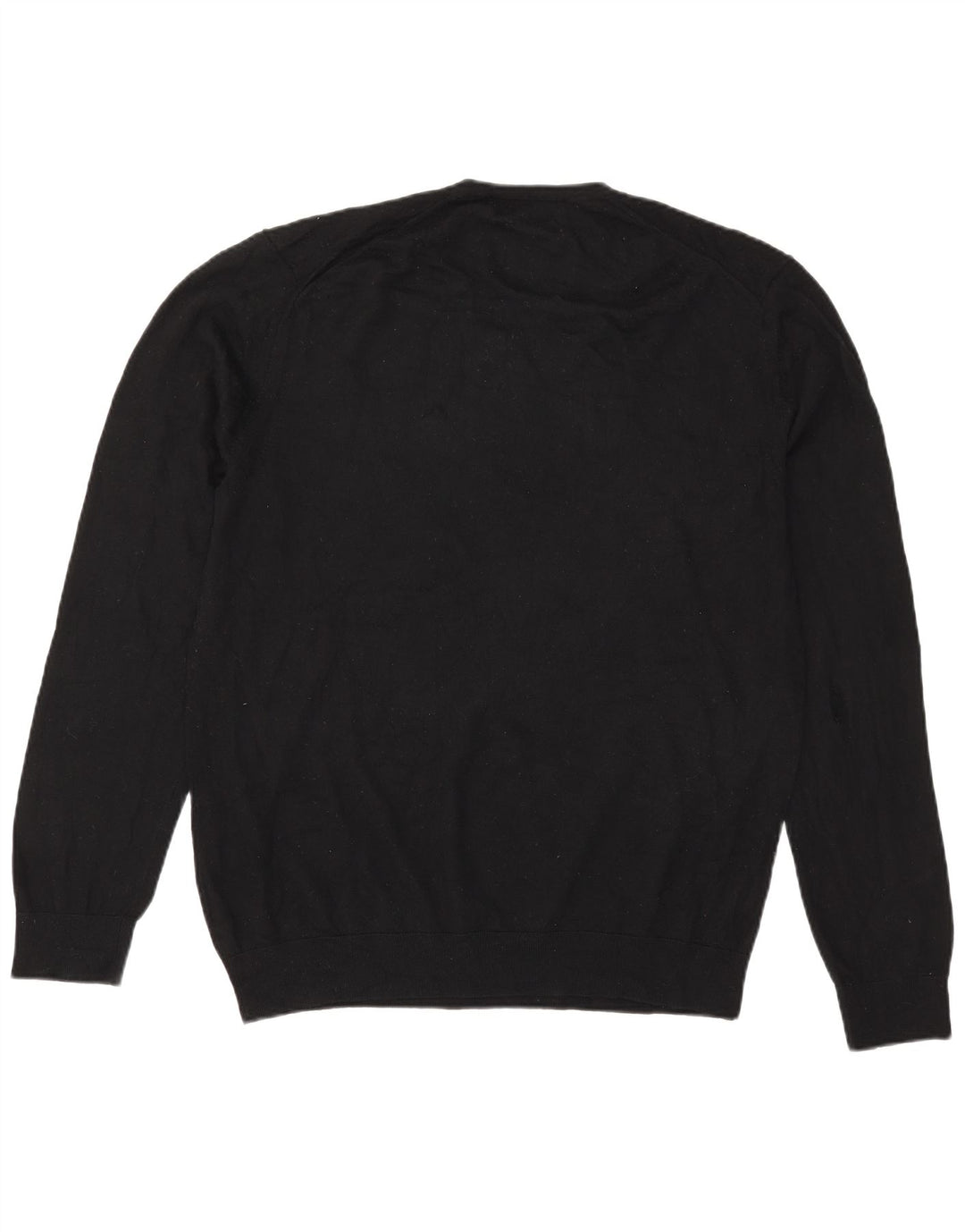 Maglione da uomo Marks & Spencer con scollo a V XL in lana merino nera