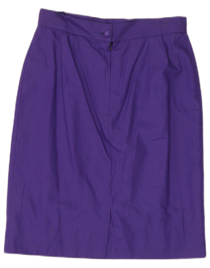 Gonna a tubino vintage da donna IT 44 media W28 acetato viola