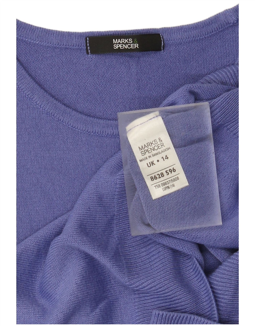 Maglione maglione con scollo a barca da donna Marks & Spencer UK 14 Viola medio