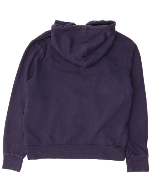 Felpa con cappuccio con zip grafica da donna Michael Kors UK 16 grande cotone blu navy