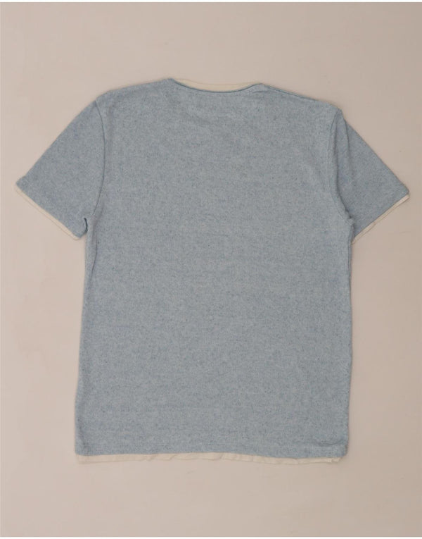 T-shirt Zara da uomo Top Large in cotone blu