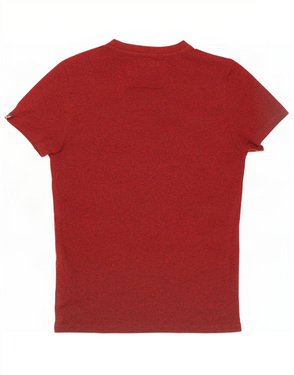 T-shirt grafica da uomo Superdry Top grande in cotone chiazzato marrone