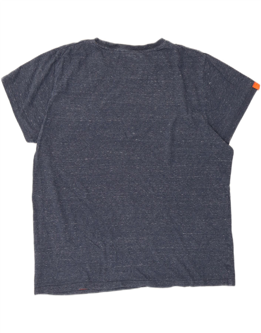 T-shirt da uomo vestibilità regolare Superdry Top 2XL cotone screziato blu navy