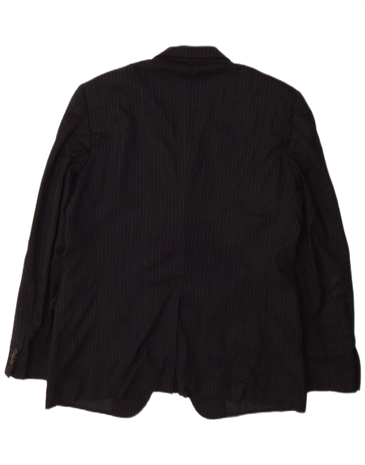 Giacca blazer da uomo a 3 bottoni Prada taglia 56 2XL lana vergine gessata nera