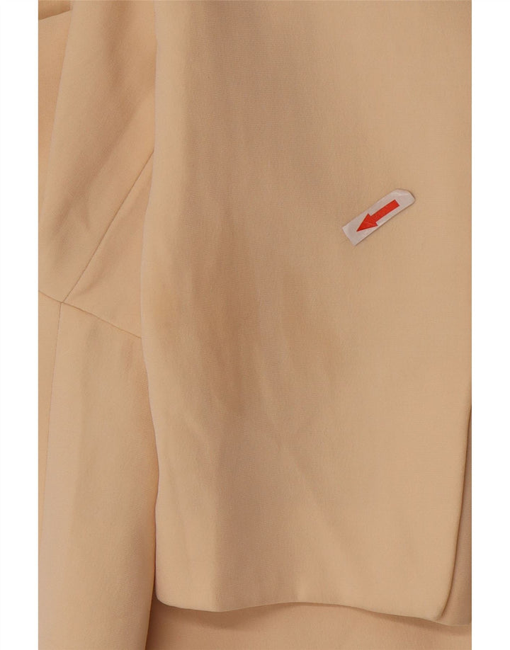 Giacca blazer oversize a 2 bottoni da donna Zara UK 10 piccola in poliestere beige