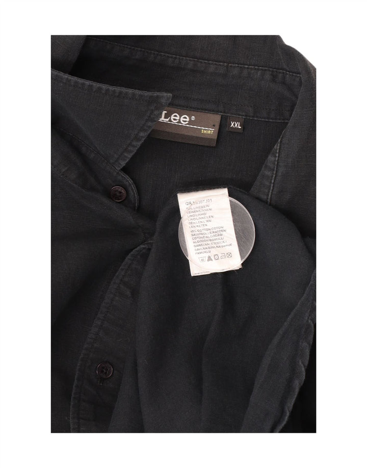 Camicia da uomo Lee 2XL cotone nero