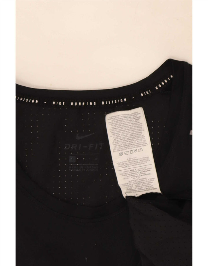 Canotta grafica Nike Dri Fit da uomo, piccola, in poliestere nero