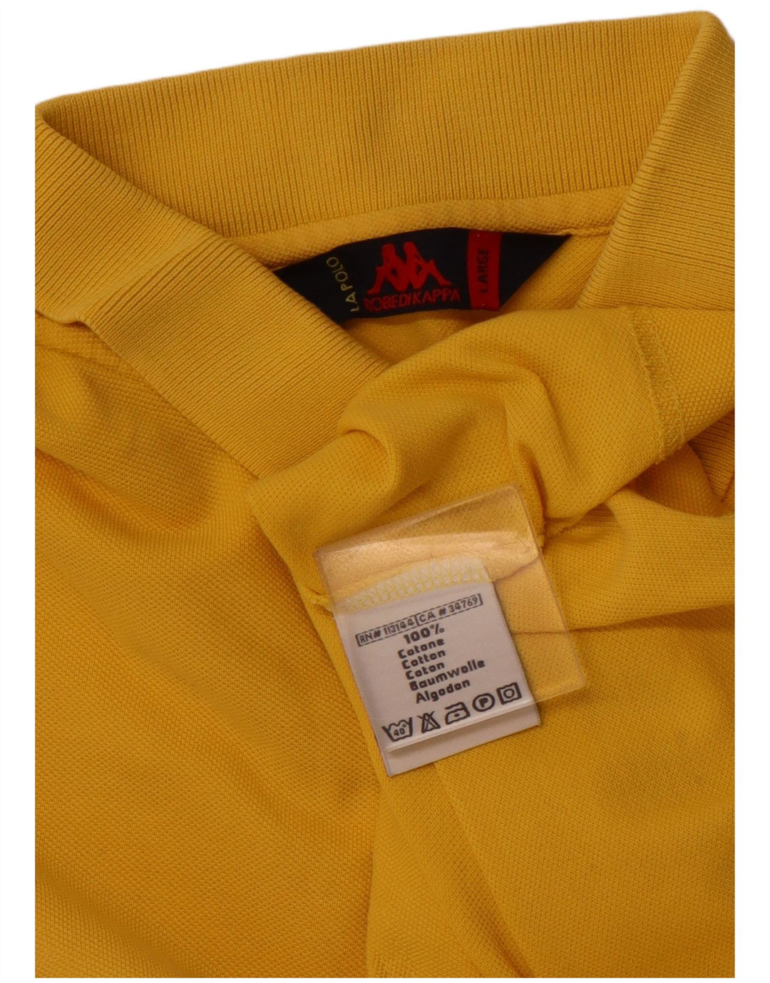 Polo Uomo KAPPA Large in Cotone Giallo