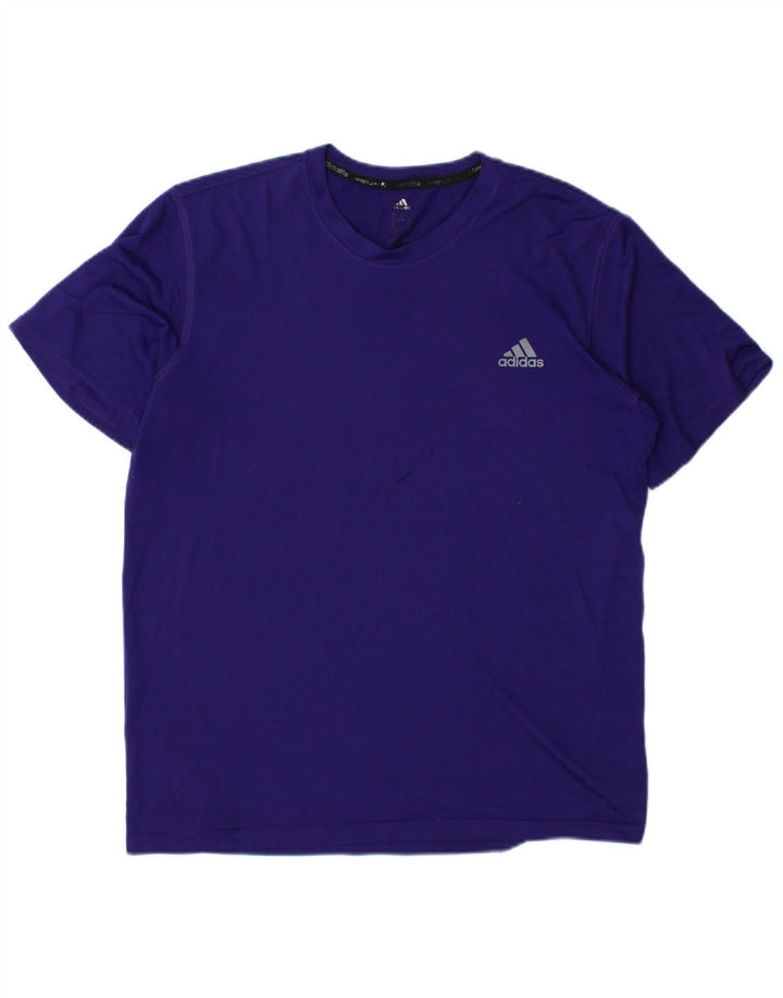 T-shirt ADIDAS da uomo Climalite Top viola medio in poliestere