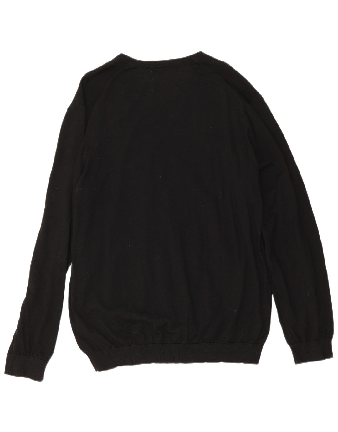 Maglione da uomo con scollo a V Marks & Spencer 2XL lana merino nera