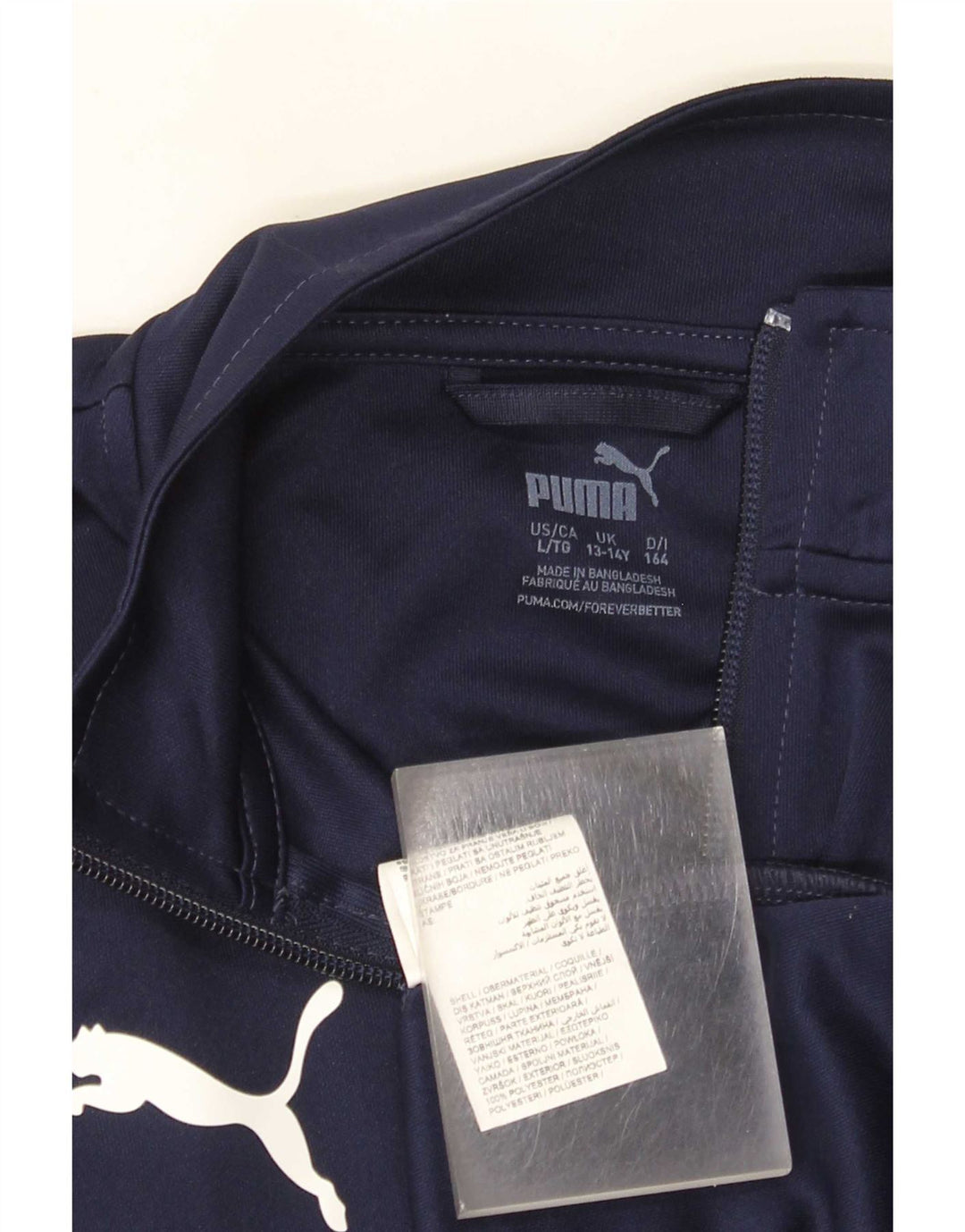 Giacca da tuta da ragazzo Puma Santes Creus 13-14 anni in poliestere blu navy